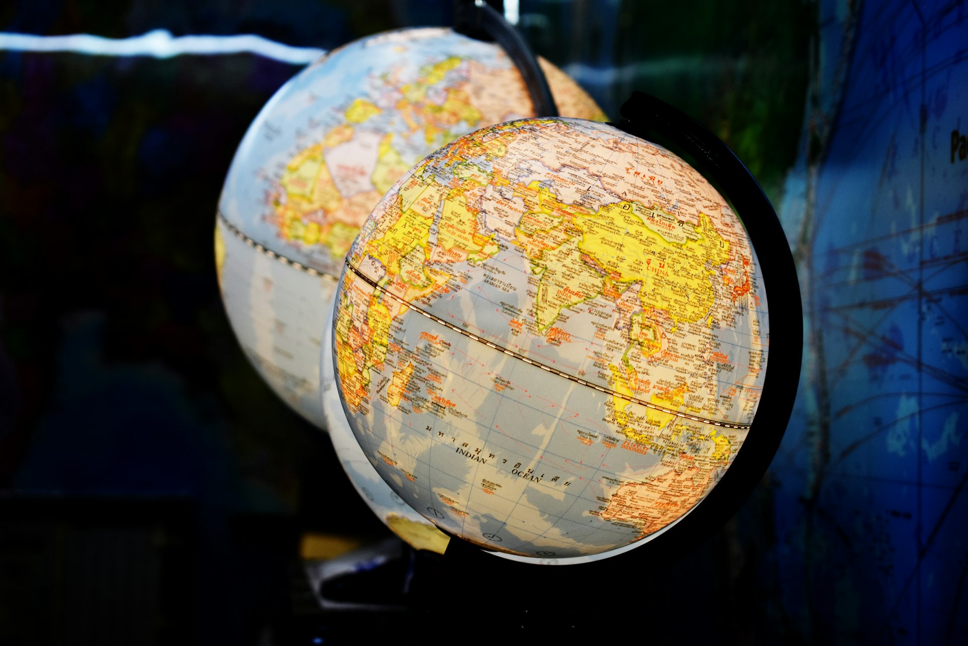 World globe symbolising website localization services across markets
