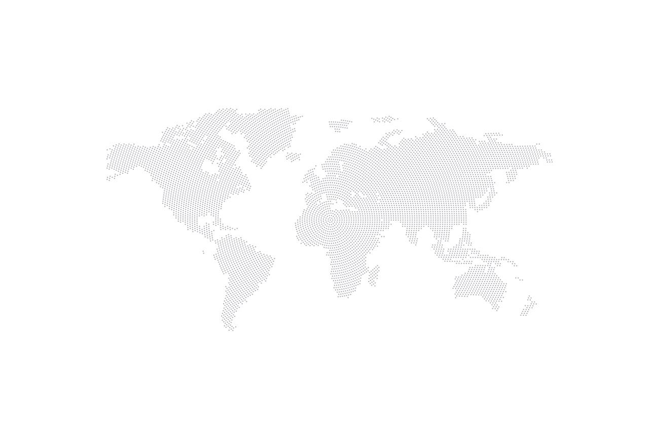 Decorative world map showing global translation coverage